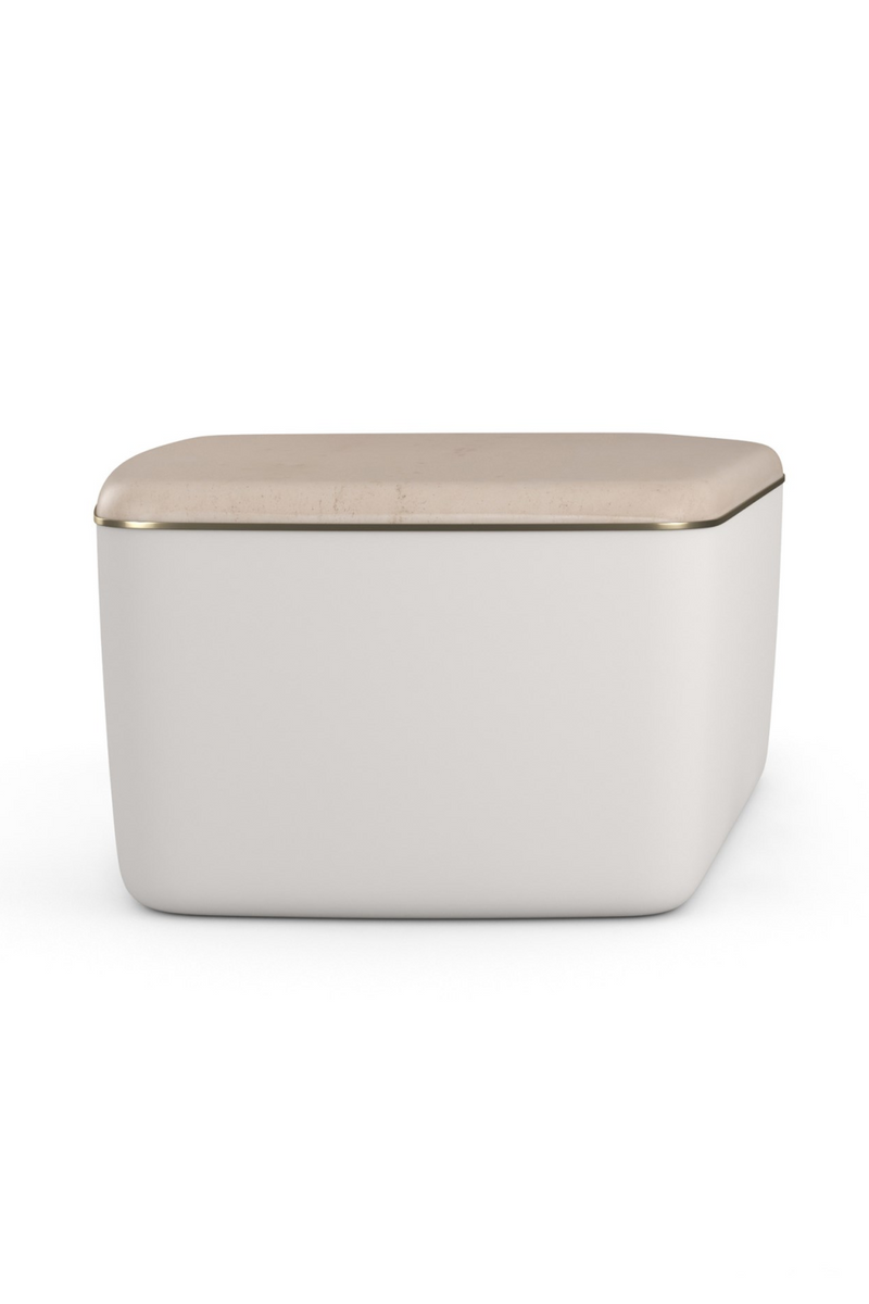 Table basse en bouclé ivoire | Caracole Serir | Meubleluxe.fr