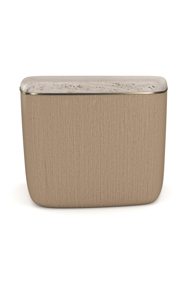Table basse en bouclé ivoire | Caracole Serir | Meubleluxe.fr