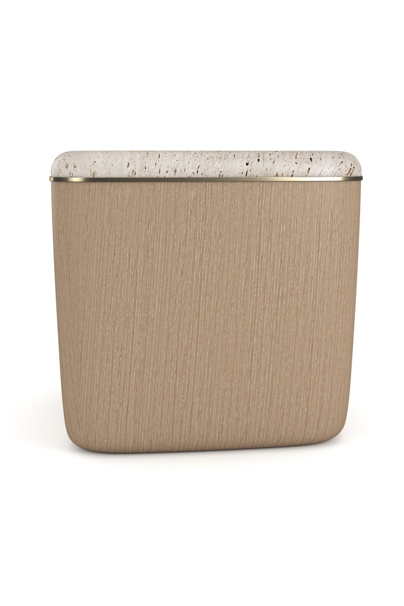 Table basse en bouclé ivoire | Caracole Serir | Meubleluxe.fr