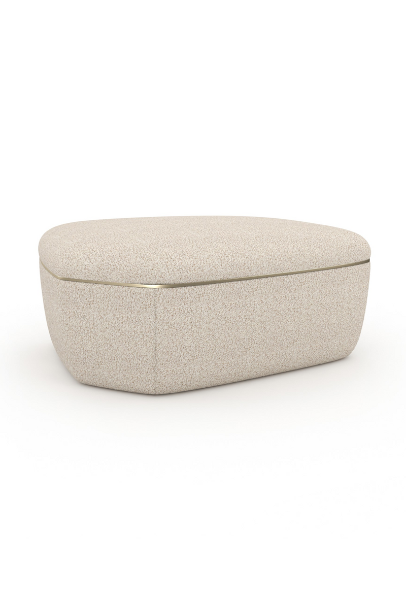 Table basse en bouclé ivoire | Caracole Serir | Meubleluxe.fr