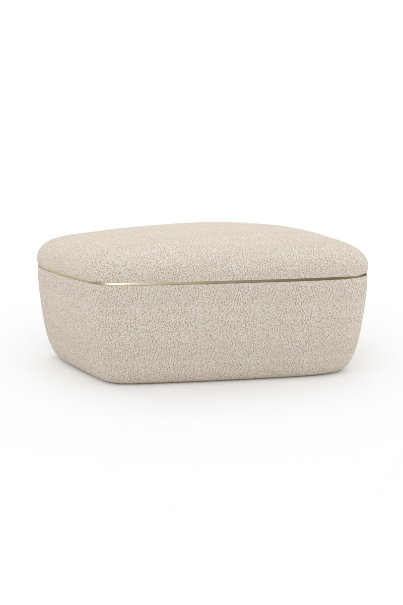 Table basse en bouclé ivoire | Caracole Serir | Meubleluxe.fr