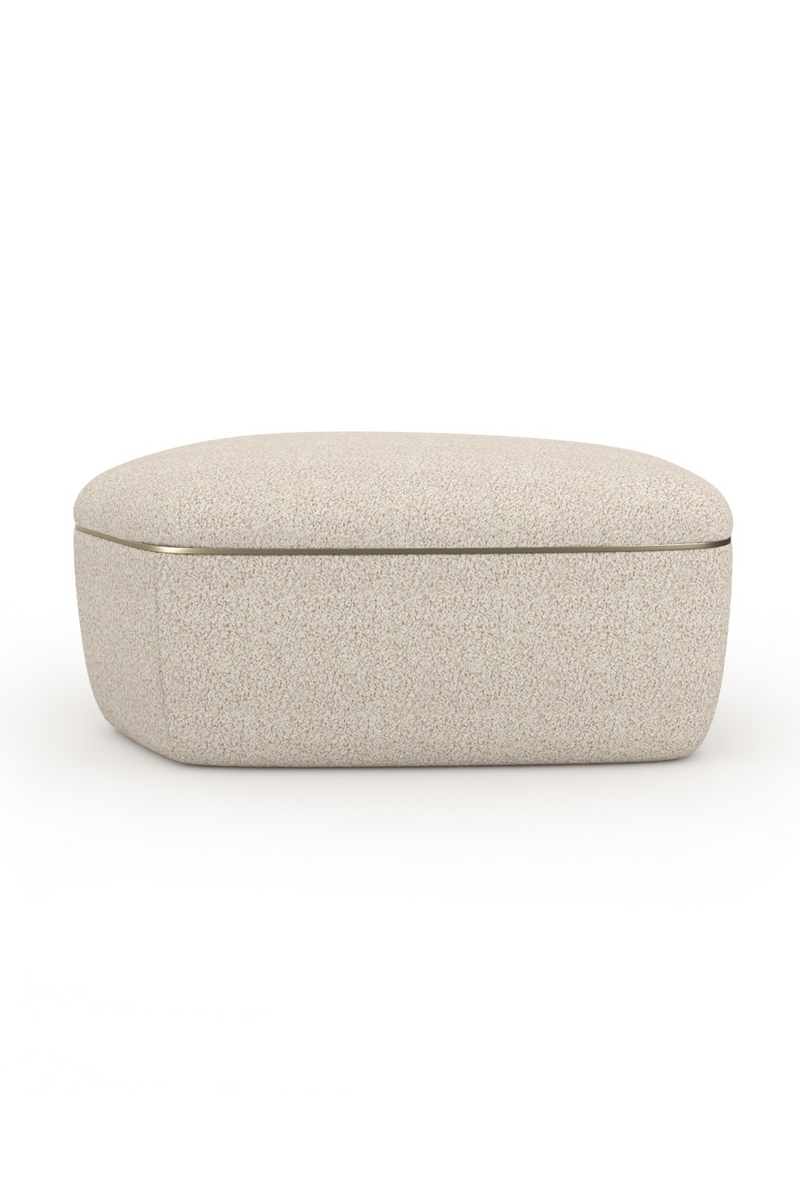 Table basse en bouclé ivoire | Caracole Serir | Meubleluxe.fr