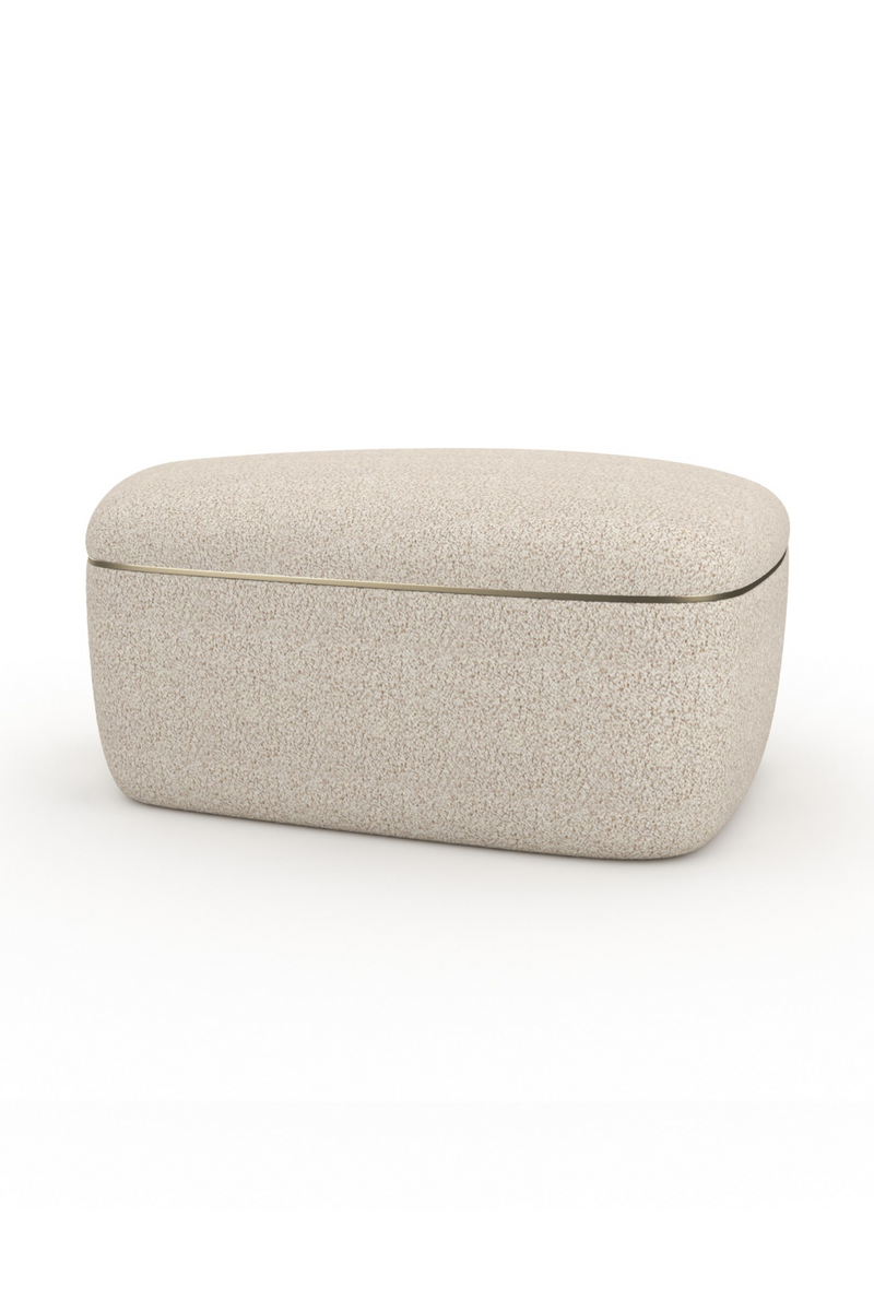 Table basse en bouclé ivoire | Caracole Serir | Meubleluxe.fr