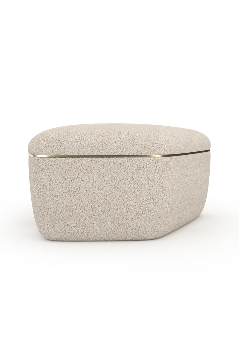 Table basse en bouclé ivoire | Caracole Serir | Meubleluxe.fr