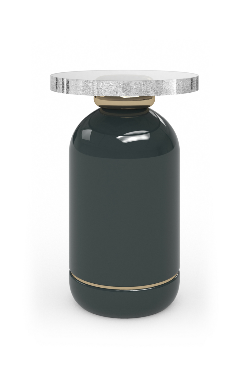 Table d’appoint en verre bullé | Caracole Gelee | OROA.fr