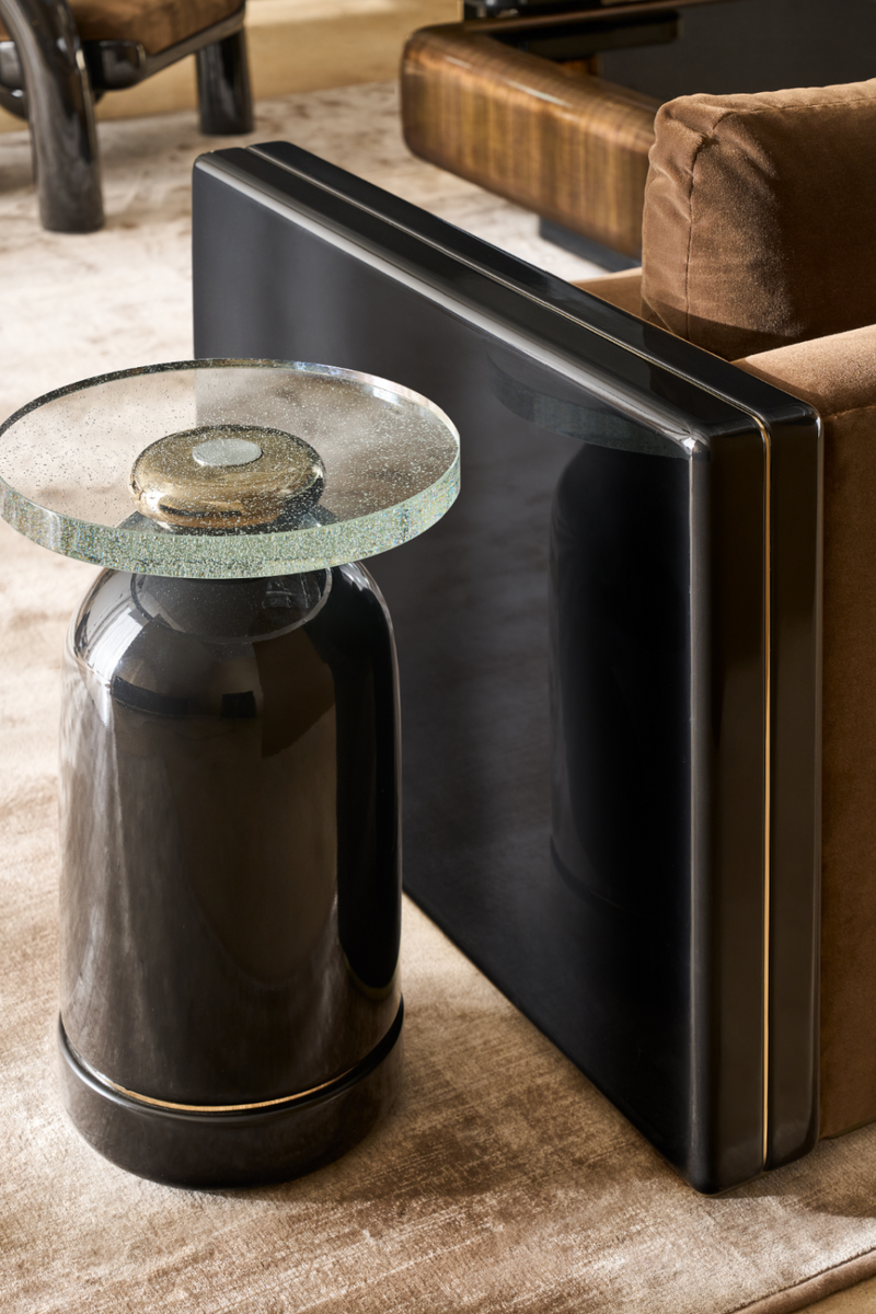 Table d’appoint en verre bullé | Caracole Gelee | OROA.fr