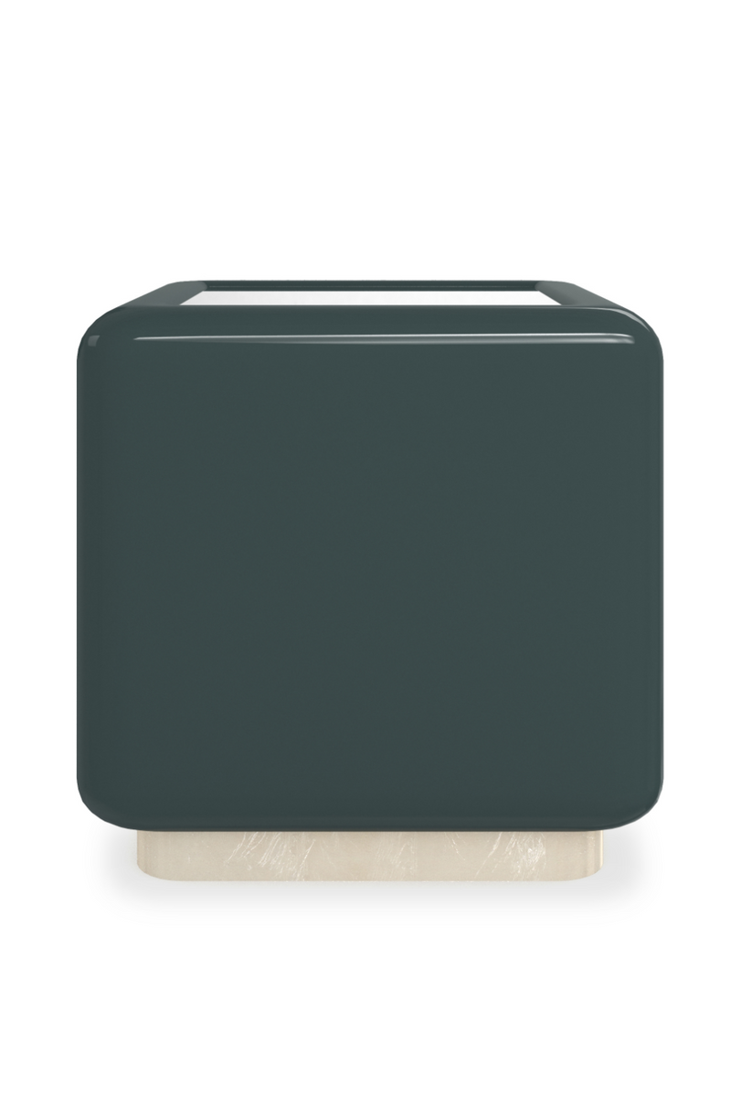 Table d’appoint cubique avec plateau miroir | Caracole Gelée | Meubleluxe.fr
