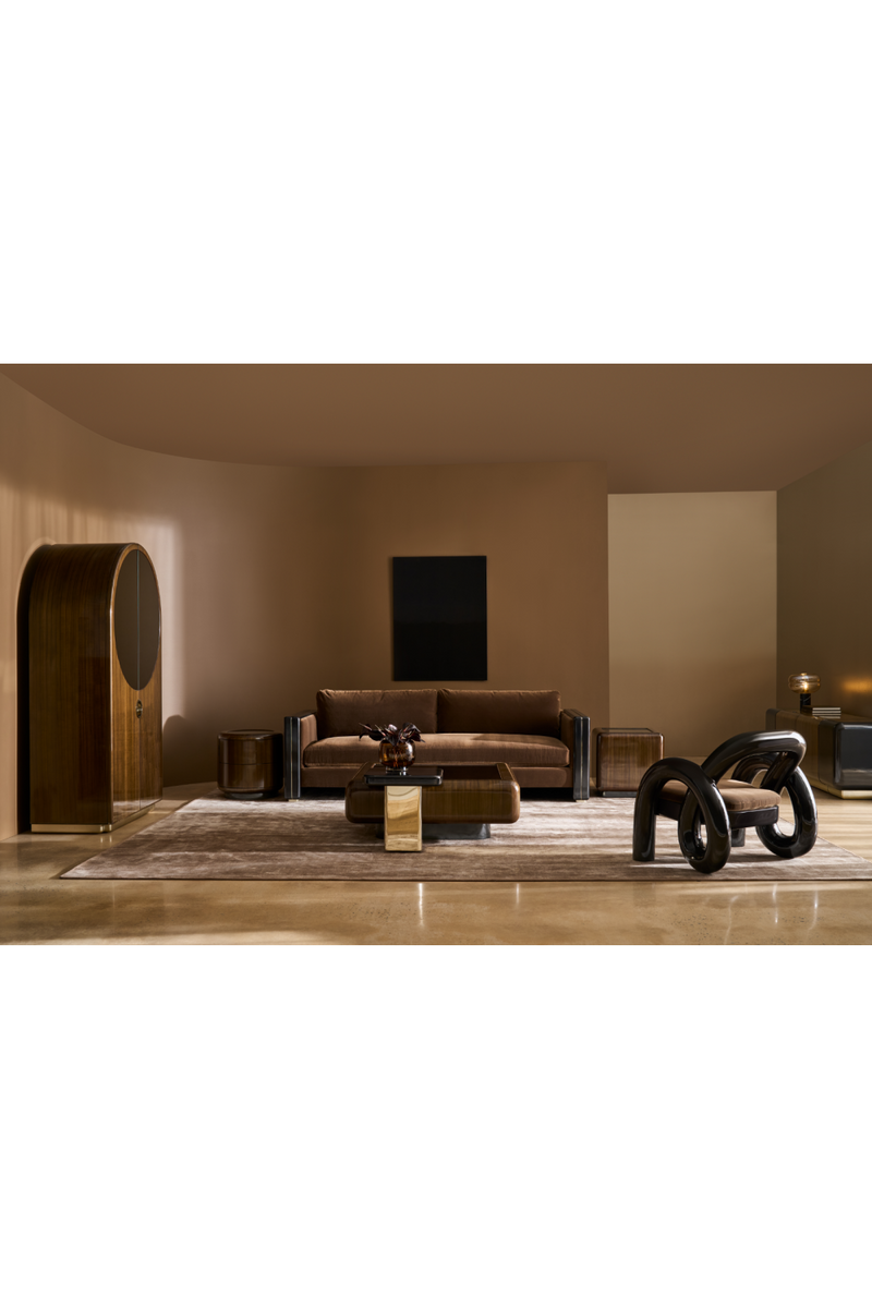 Table d’appoint cubique avec plateau miroir | Caracole Gelée | Meubleluxe.fr