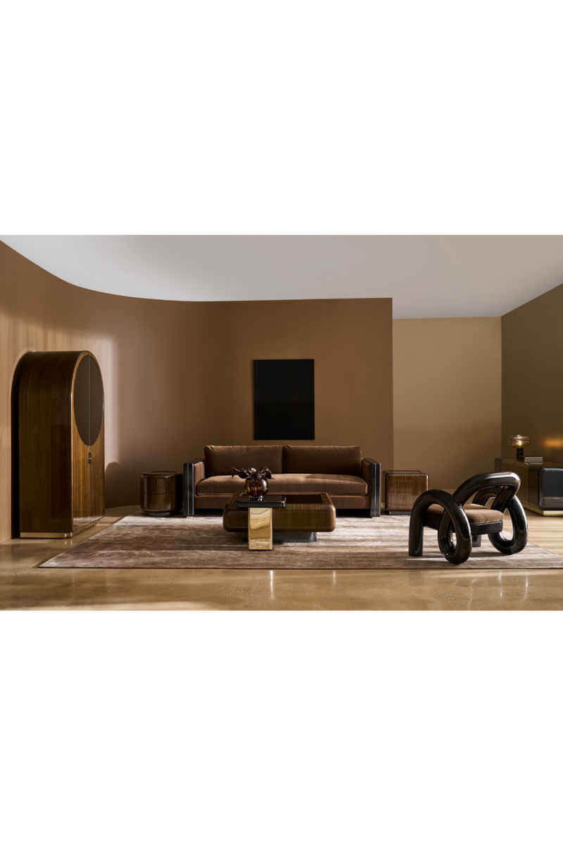 Table d’appoint cubique avec plateau miroir | Caracole Gelée | Meubleluxe.fr