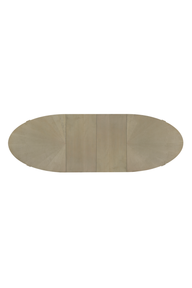Table de salle à manger ovale en bois d'érable argenté | Caracole House | Meubleluxe.fr
