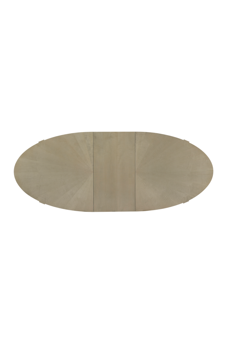Table de salle à manger ovale en bois d'érable argenté | Caracole House | Meubleluxe.fr