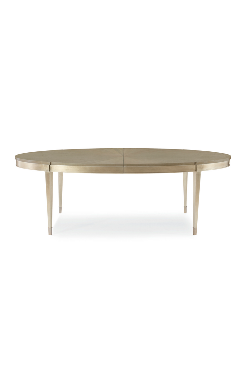 Table de salle à manger ovale en bois d'érable argenté | Caracole House | Meubleluxe.fr