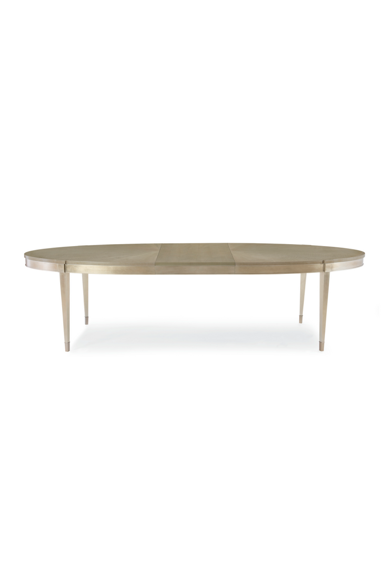 Table de salle à manger ovale en bois d'érable argenté | Caracole House | Meubleluxe.fr