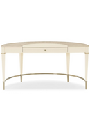 Bureau demi-circulaire en bois taupe | Caracole Half | Meubleluxe.fr