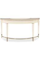 Bureau demi-circulaire en bois taupe | Caracole Half | Meubleluxe.fr