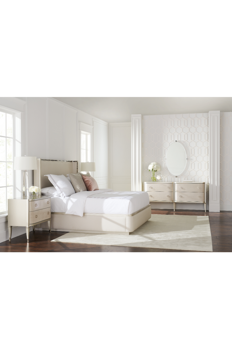 Lit King Crème Minimaliste Moderne | Caracole Dream Big | Oroa.fr