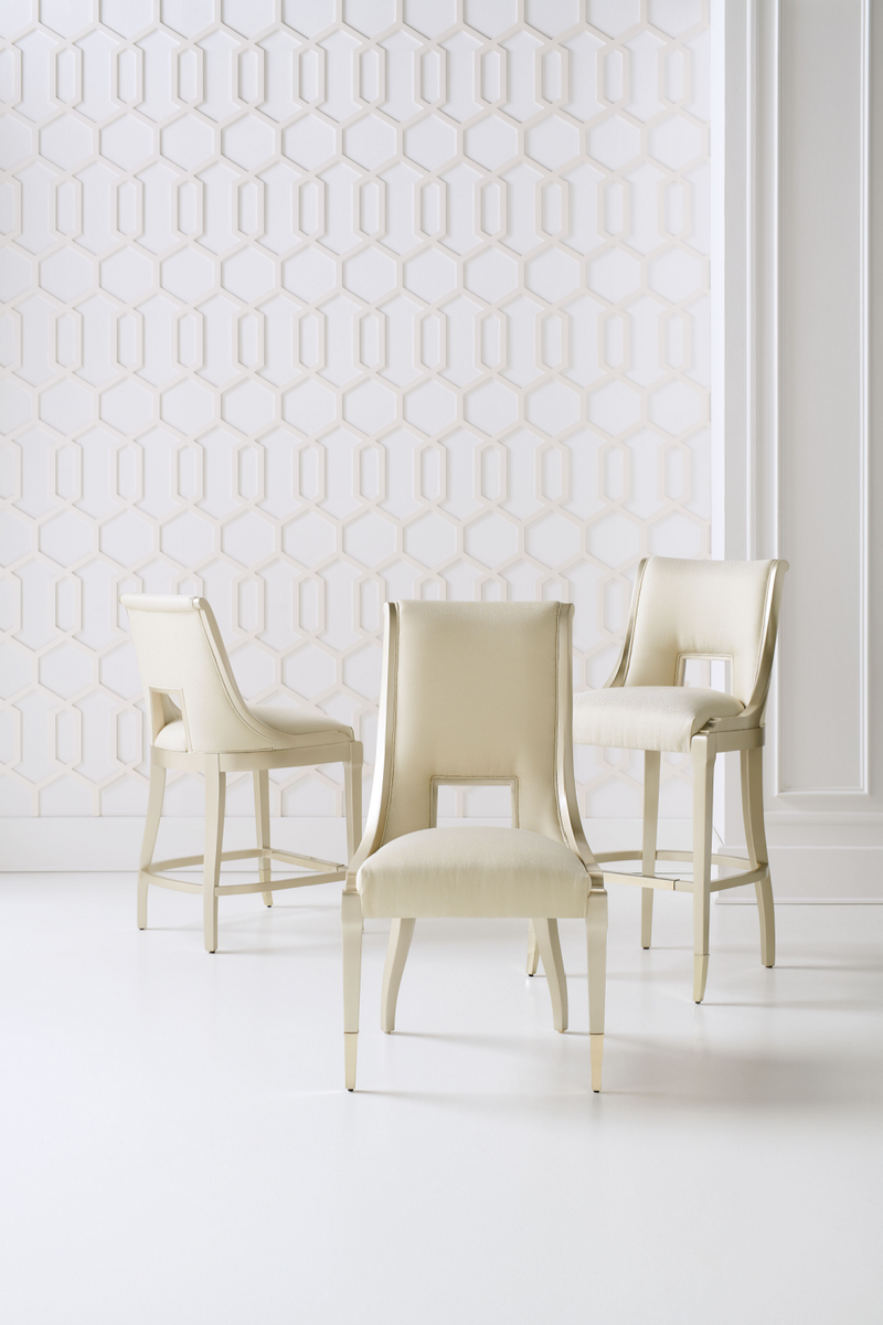 Tabouret de bar crème | Caracole De Bon Goût | Meubleluxe.fr