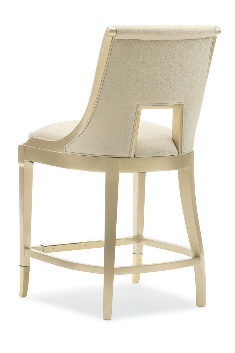 Tabouret de bar crème | Caracole De Bon Goût | Meubleluxe.fr