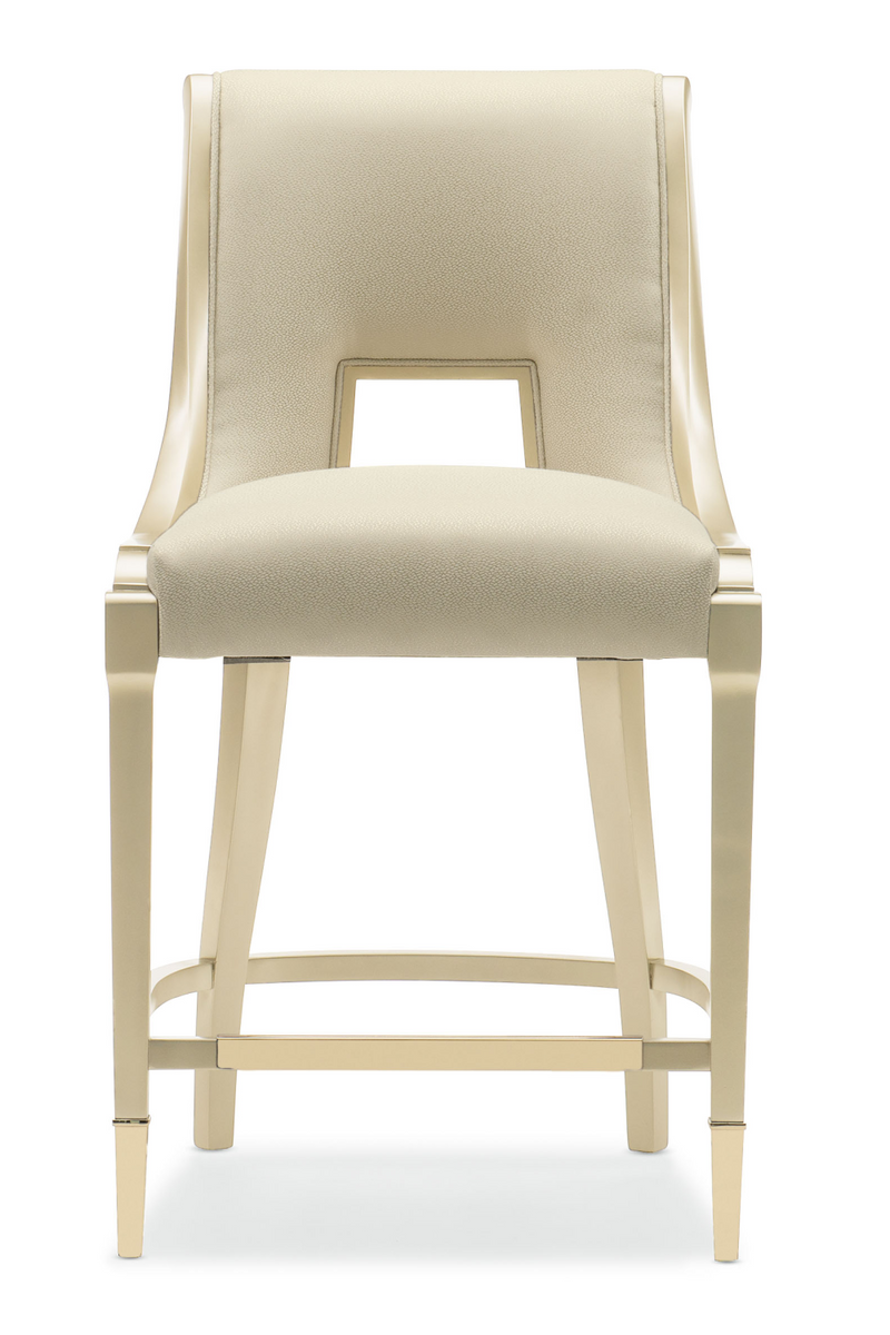 Tabouret de bar crème | Caracole De Bon Goût | Meubleluxe.fr