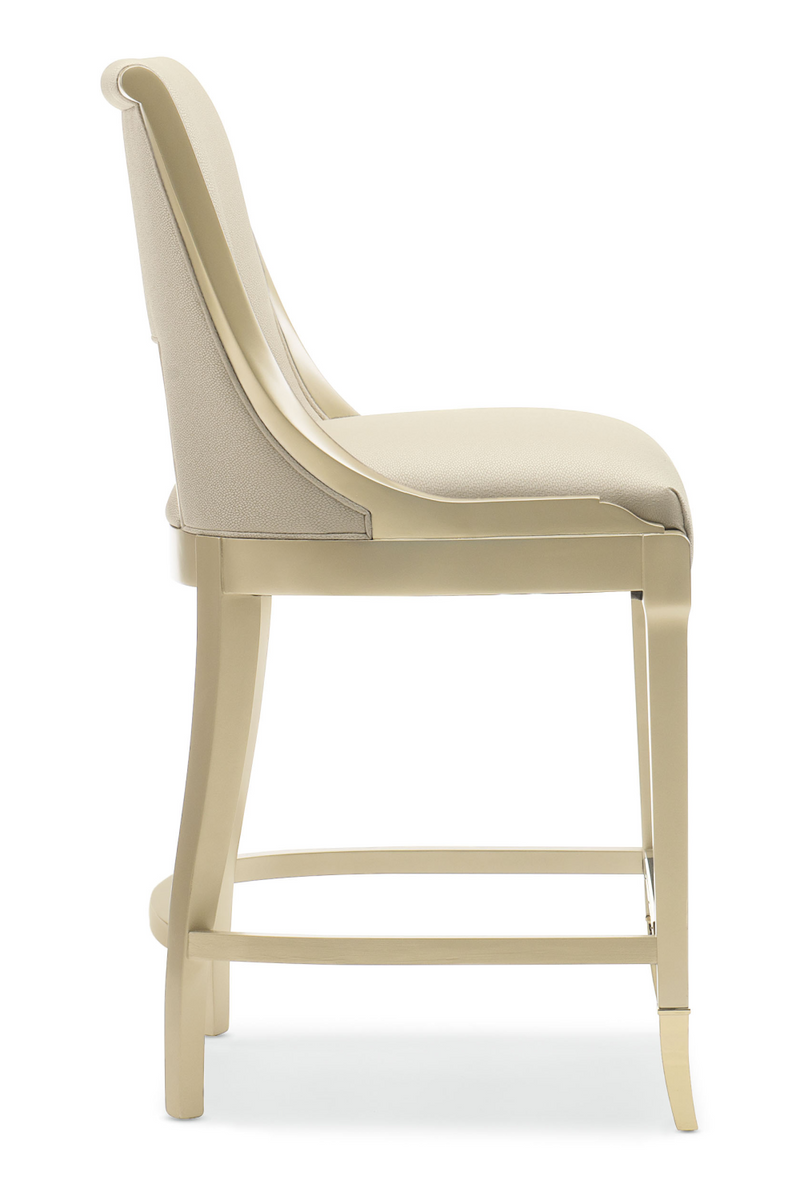 Tabouret de bar crème | Caracole De Bon Goût | Meubleluxe.fr