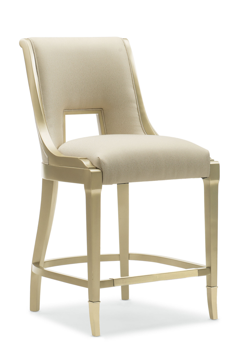 Tabouret de bar crème | Caracole De Bon Goût | Meubleluxe.fr