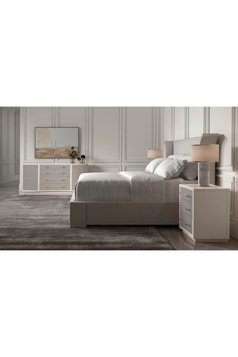 Commode en bois blanc nacré et doré | Caracole Clear | Meubleluxe.fr