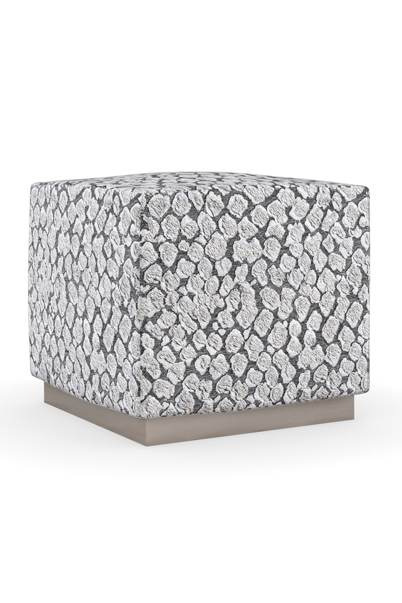 Ottoman en Velours à Imprimé Léopard | Caracole Soft Touch | Oroa.fr