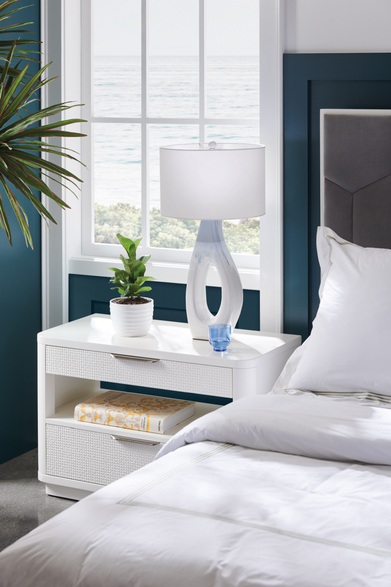 Lit California King gris en nid d'abeille tufté | Caracole Honey I'm Home | OROA.fr