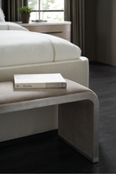 Banc en velours taupe I Caracole Traverse | Meubleluxe.fr