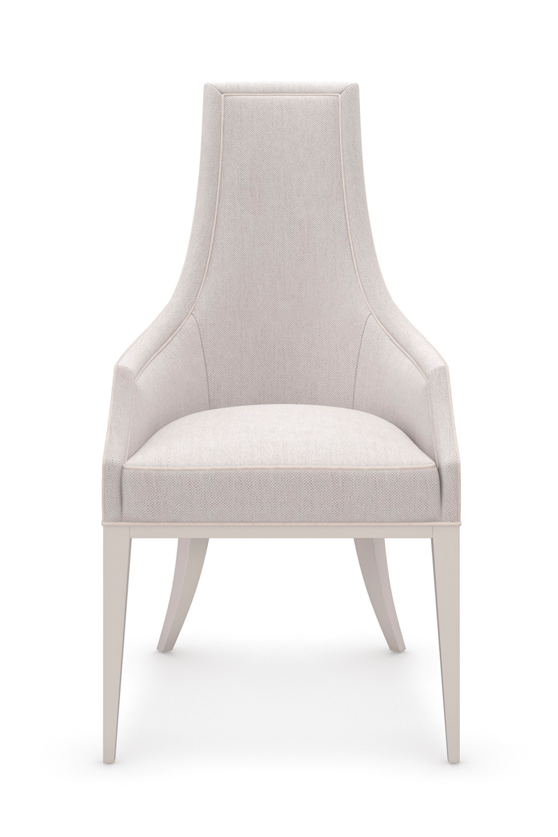 Chaise de salle à manger beige à dossier fuselé | Caracole Tall Order | Oroa.fr