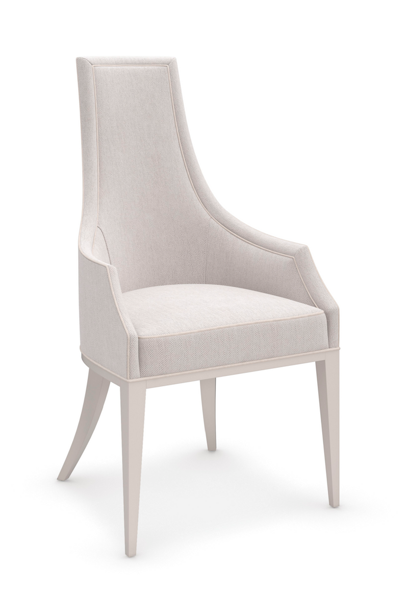 Chaise de salle à manger beige à dossier fuselé | Caracole Tall Order | Oroa.fr