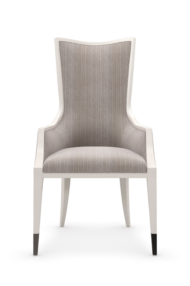 Chaise de Salle à Manger Moderne à Rayures Fines | Caracole Lady Grey | OROA.fr
