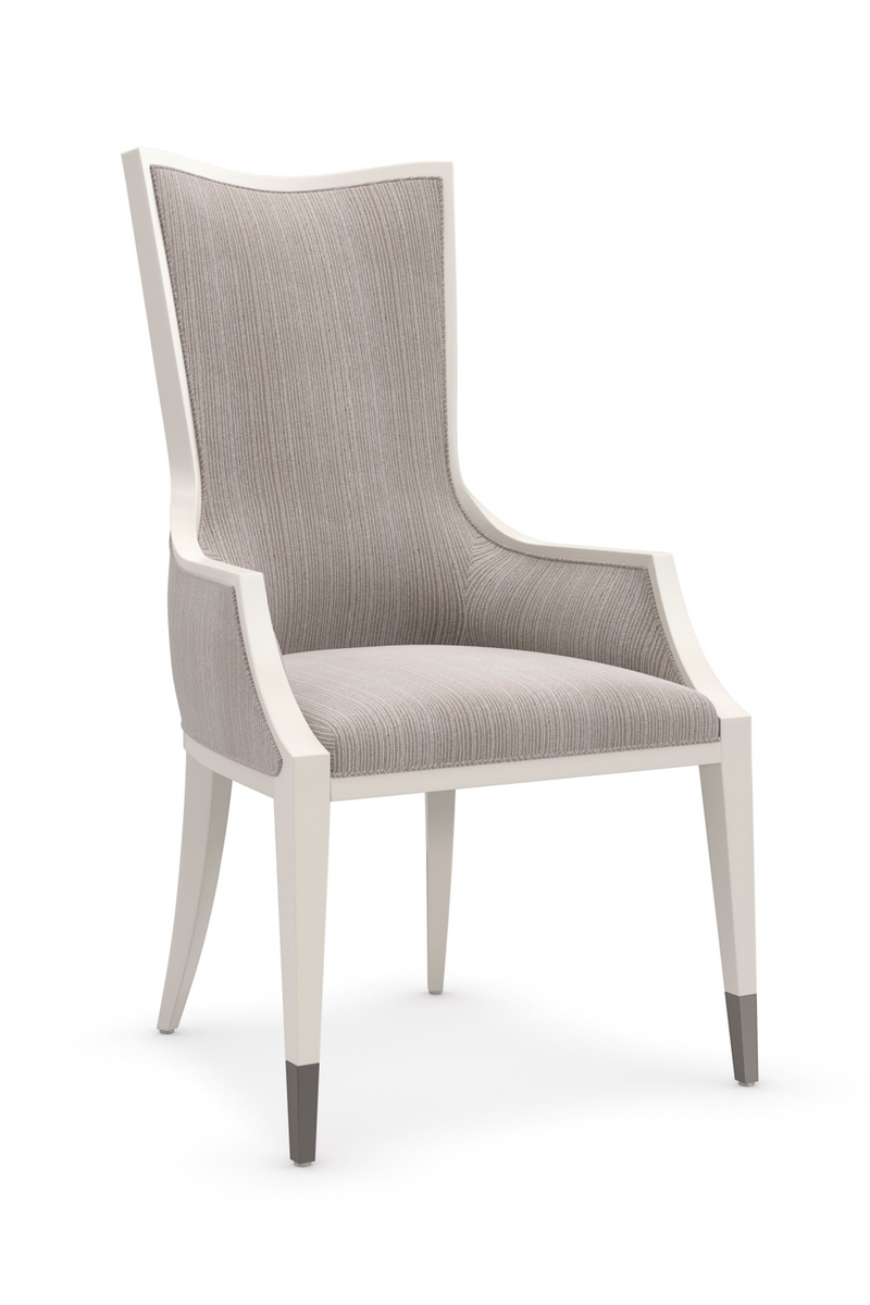 Chaise de Salle à Manger Moderne à Rayures Fines | Caracole Lady Grey | OROA.fr