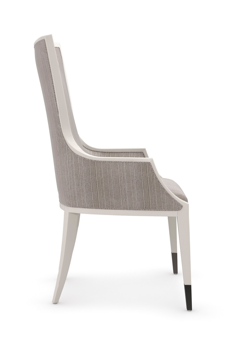 Chaise de Salle à Manger Moderne à Rayures Fines | Caracole Lady Grey | OROA.fr