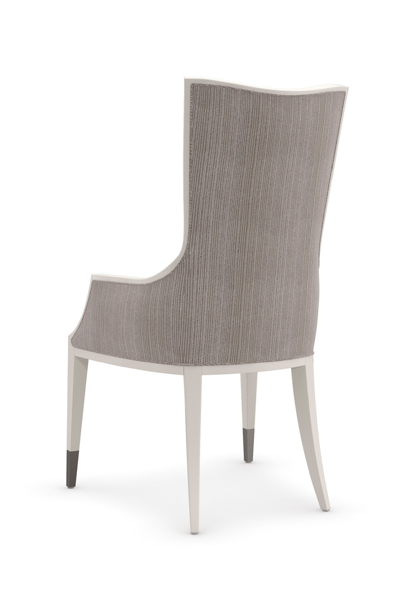 Chaise de Salle à Manger Moderne à Rayures Fines | Caracole Lady Grey | OROA.fr