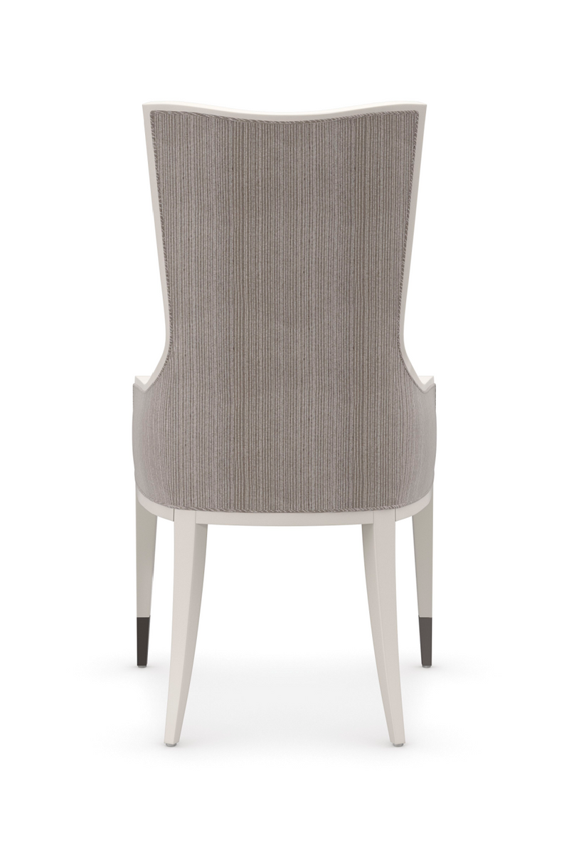 Chaise de Salle à Manger Moderne à Rayures Fines | Caracole Lady Grey | OROA.fr