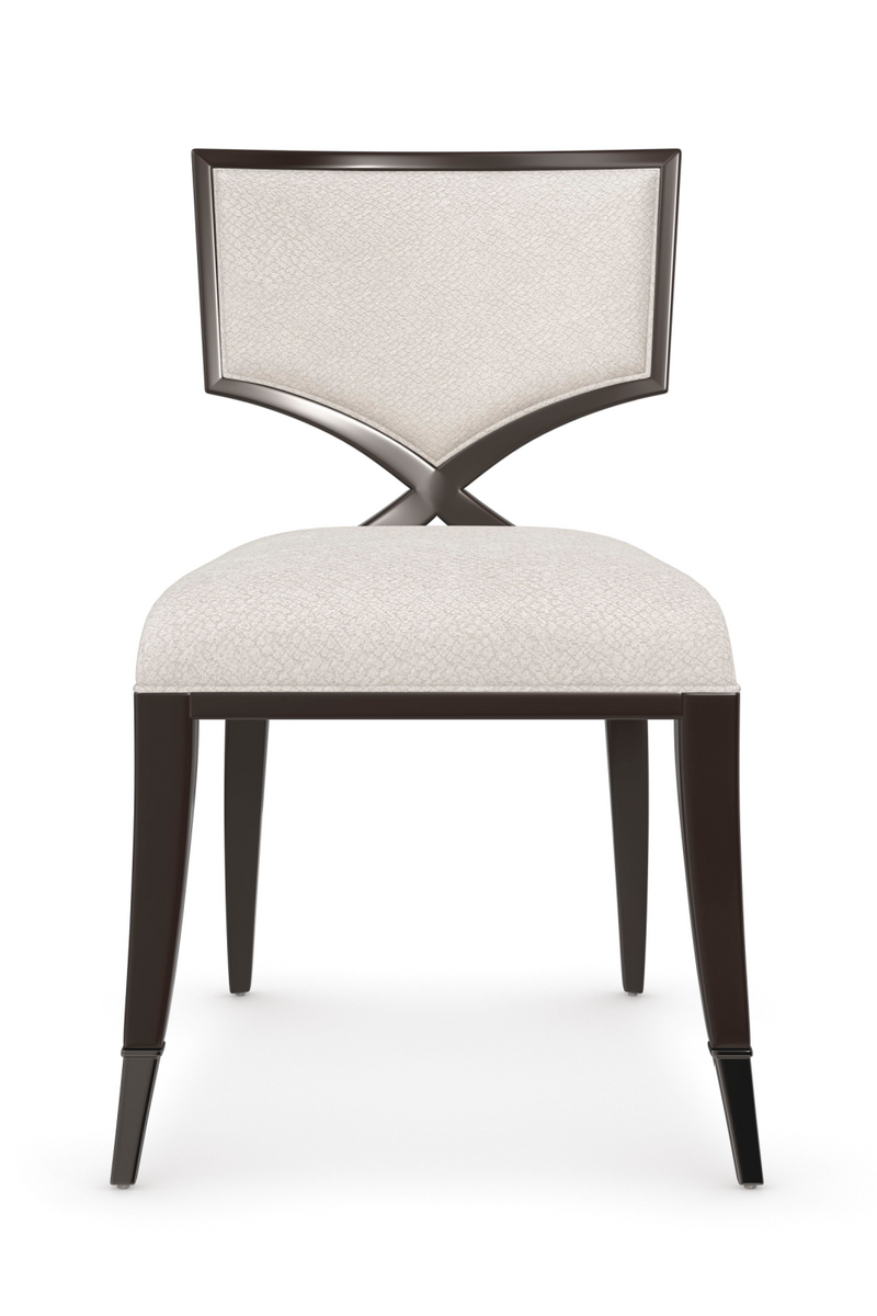 Chaises de salle à manger en chenille ivoire | Caracole First Chair | OROA.fr