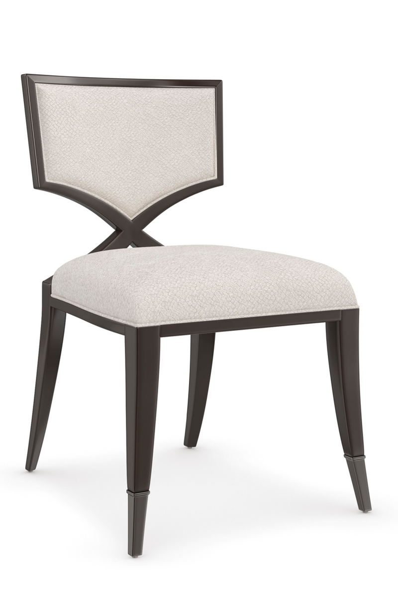 Chaises de salle à manger en chenille ivoire | Caracole First Chair | OROA.fr