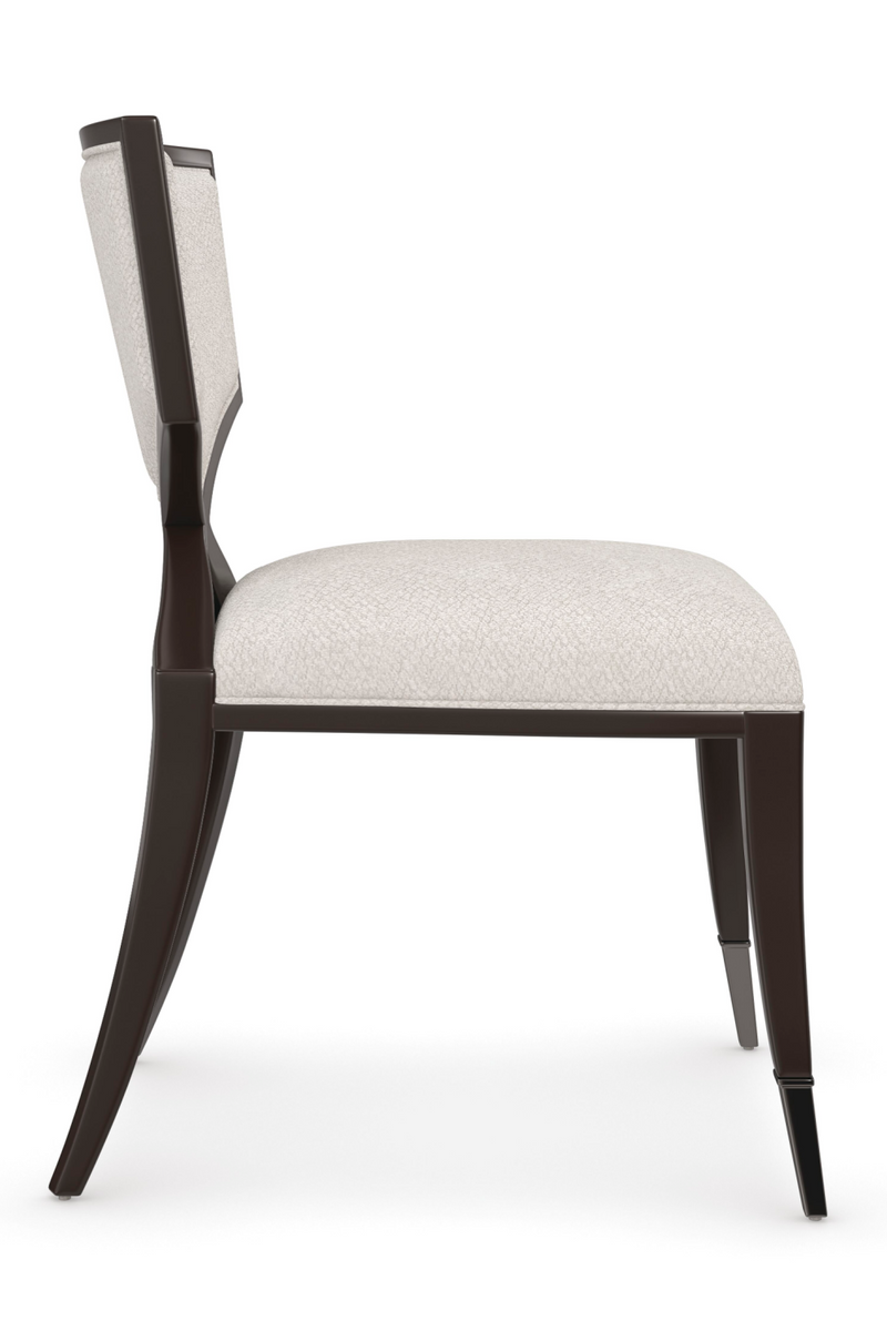 Chaises de salle à manger en chenille ivoire | Caracole First Chair | OROA.fr