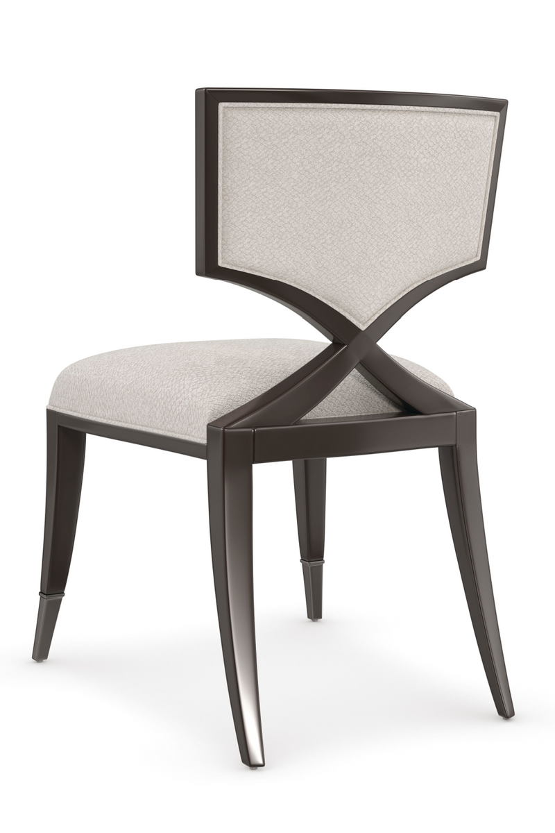 Chaises de salle à manger en chenille ivoire | Caracole First Chair | OROA.fr