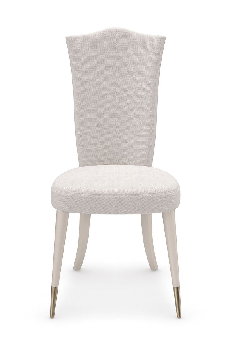 Chaise de salle à manger blanche à dossier en chameau | Caracole Cherub | Oroa.fr