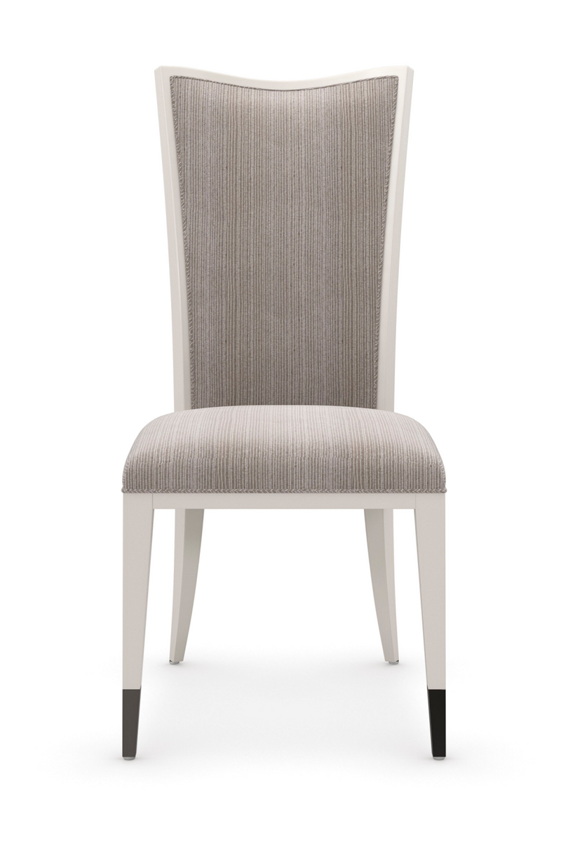 Chaise de Salle à Manger Moderne à Rayures Fines | Caracole Lady Grey | OROA.fr