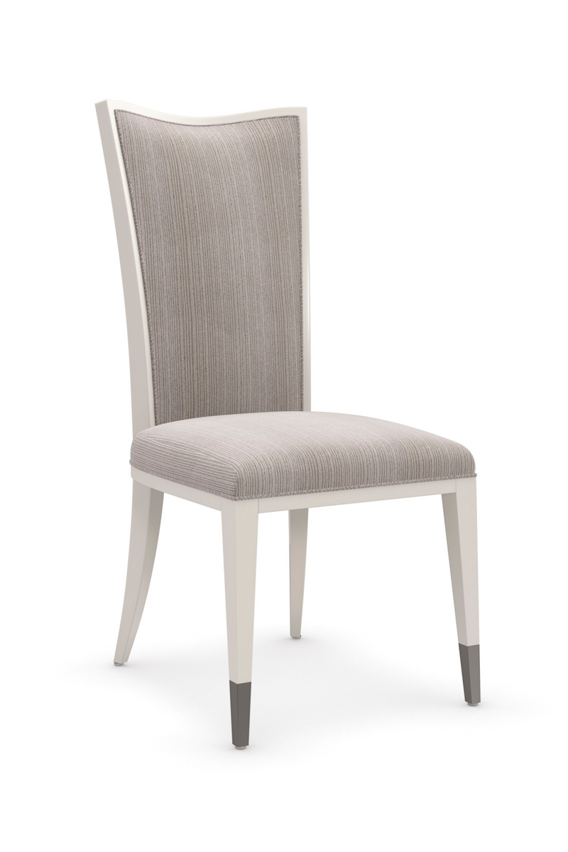 Chaise de Salle à Manger Moderne à Rayures Fines | Caracole Lady Grey | OROA.fr