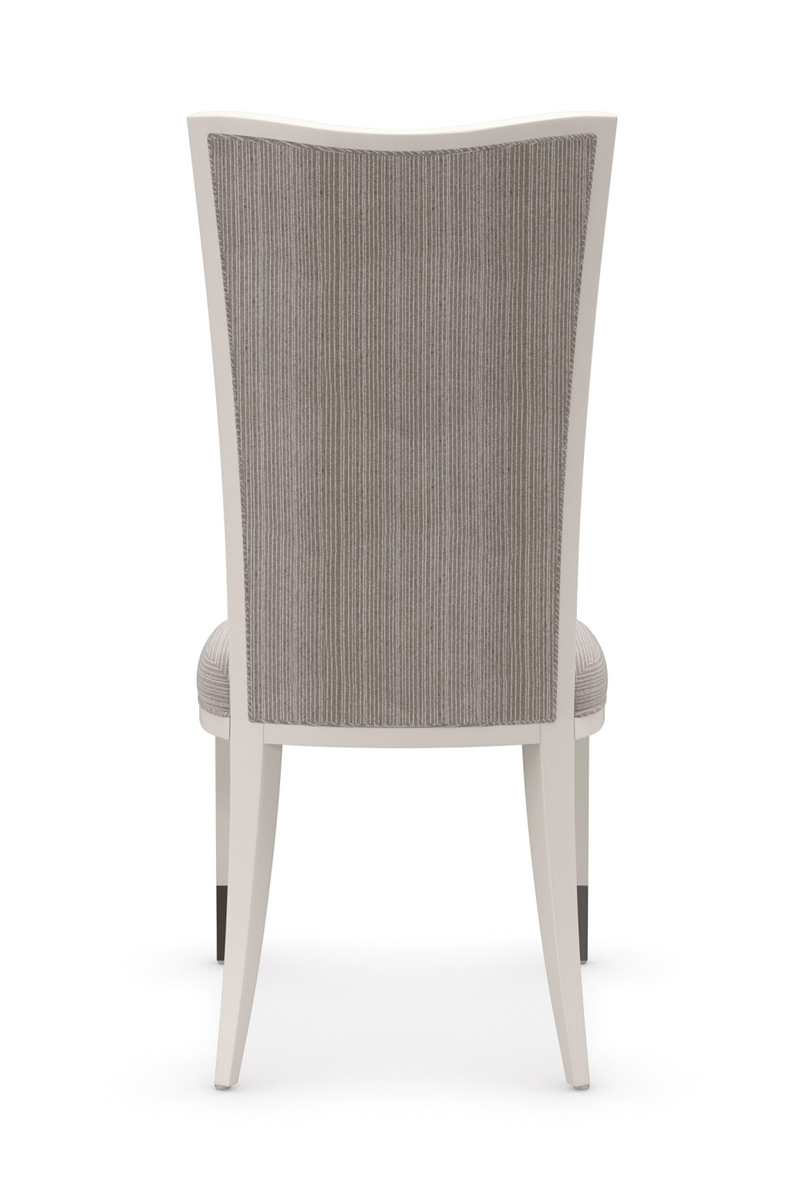 Chaise de Salle à Manger Moderne à Rayures Fines | Caracole Lady Grey | OROA.fr