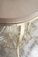 Table d'appoint en bois et métal doré | Caracole Plie' | Meubleluxe.fr