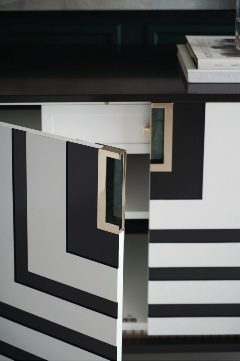 Buffet en bois blanc brillant et chocolat | Caracole Sufficient | OROA.fr