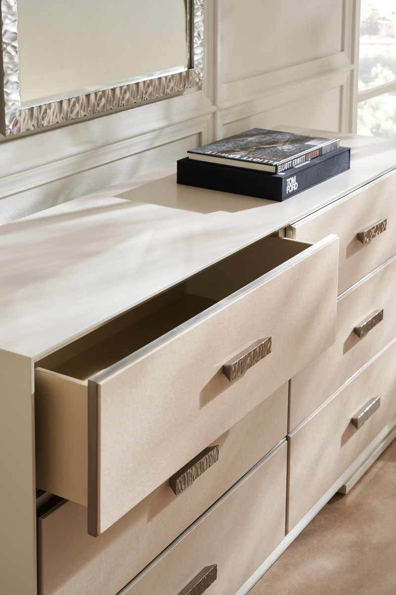 Miroir en métal texturé | Caracole Silver Mirage | OROA.fr