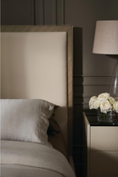 Table de chevet en galuchat crème et verre fumé | Caracole Illiad | OROA.fr