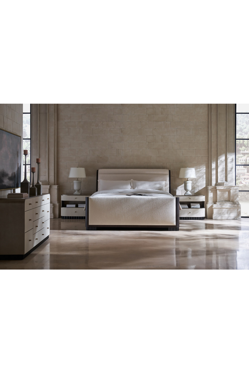 Lit Moderne Brun Foncé | Caracole Slow Wave | Meubleluxe.fr