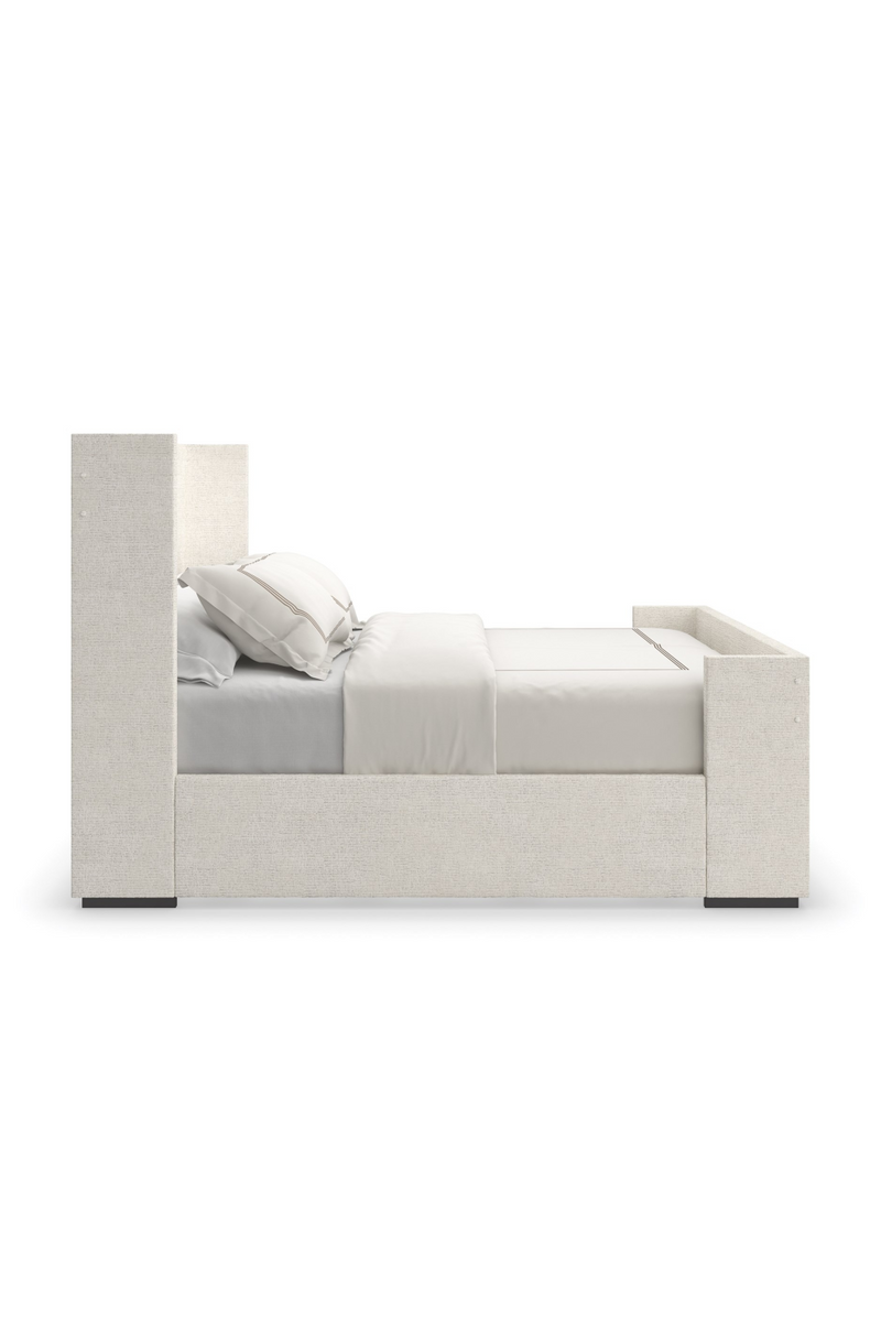 Lit queen moderne blanc | Caracole Shelter Me | OROA.fr